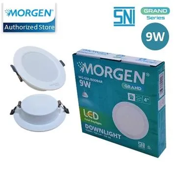 MORGEN GRAND LED DOWNLIGHT 9WATT  6500K COOL DAYLIGHT (CAHAYA PUTIH) / DL IB 9W bulat