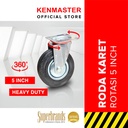 NOTRA Roda Karet Hitam 5 IN  Hidup - RODA496
