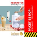 PAKET HEMAT - Alat Serut Es Batu + Pengocok Kopi / Coffe Frother