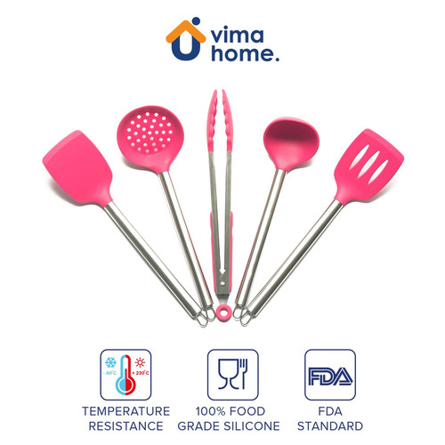 Vima Home Silicone Spatula + Stainless Cooking Set