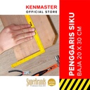 Kenmaster Penggaris Siku Baja 20 x 30 Cm - Penggaris Siku Tukang