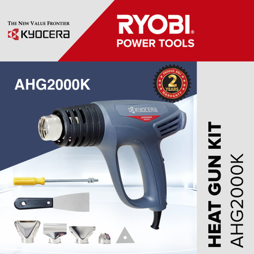 [EZM.2500113] Kyocera Heat Gun AHG-2000K +Kit Pemanas Plastik 2000W FREE Busa