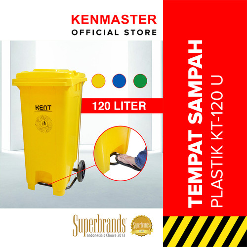 [EZM.2500128] Kent Tempat Sampah Plastik KT-120 U / Tong Sampah 120 Liter