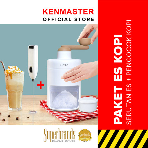 [EZM.2501160] PAKET HEMAT - Alat Serut Es Batu + Pengocok Kopi / Coffe Frother
