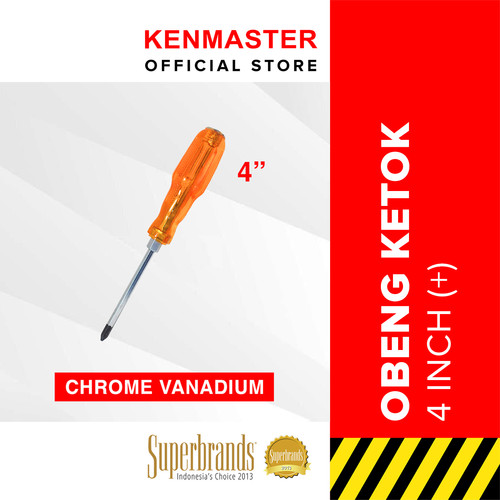 [EZM.2500232] Kenmaster Obeng Ketok Crystal CRV 4 Inc (+) - 1 PCS - OBKC011