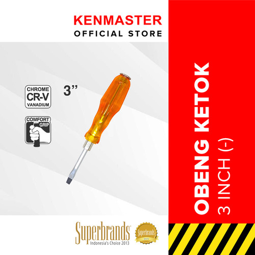[EZM.2500233] Kenmaster Obeng Ketok Crystal CRV 3 Inc minus (-) - 1 PCS - OBKC010