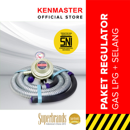 [EZM.2500298] KENMASTER Paket Regulator KM-613 Meter + Selang Gas Protec PAKE034