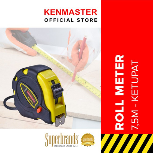 [EZM.2500360] Kenmaster Roll Meter Ketupat 7.5 Mtr - Meteran Karet - RLMT036
