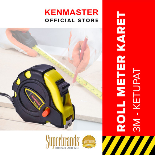 [EZM.2500364] Kenmaster Roll Meter Karet Ketupat 3 Mtr - Meteran - RLMT035
