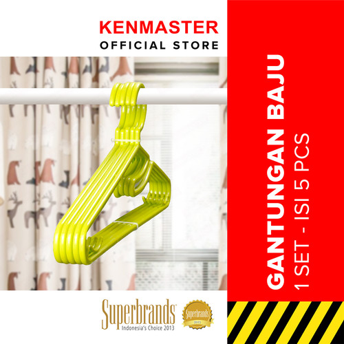 [EZM.2500388] Kenmaster Gantungan Baju Warna Hanger H09 1 Set - Isi 5 Pcs