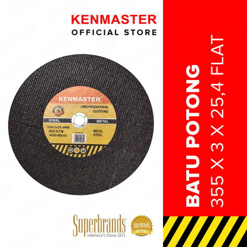 [EZM.2500411] Kenmaster Batu Potong 355 x 3 x 25,4 Flat Max RPM 4400-80m/s - BASA029