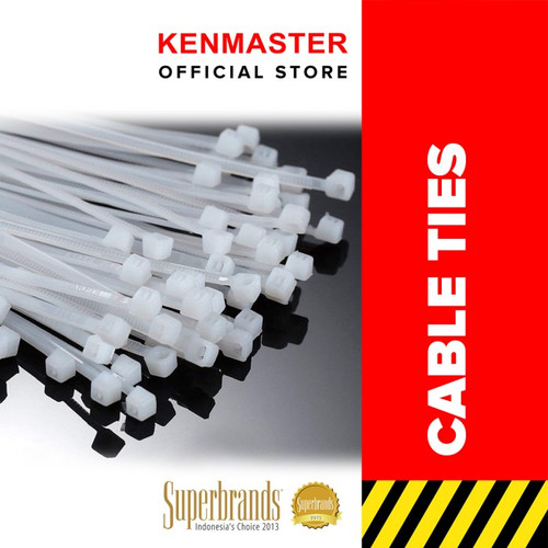 [EZM.2500428] Kenmaster Cable Ties 3.6X30cmX50Pcs WHITE - 1 PACK