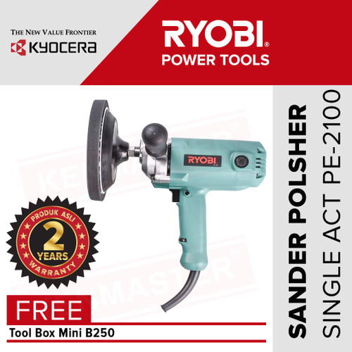 [EZM.2500436] Ryobi Sander Polisher PE-2100 Mesin Amplas FREE Tool Box + FaceShield