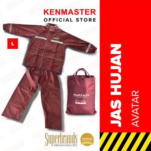 [EZM.2500447] Jas Hujan Set - Jaket Celana AVATAR Merah - Ukuran L
