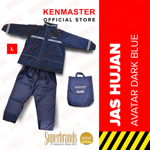 [EZM.2500451] Jas Hujan Set - Jaket Celana AVATAR Dark Blue - Ukuran L
