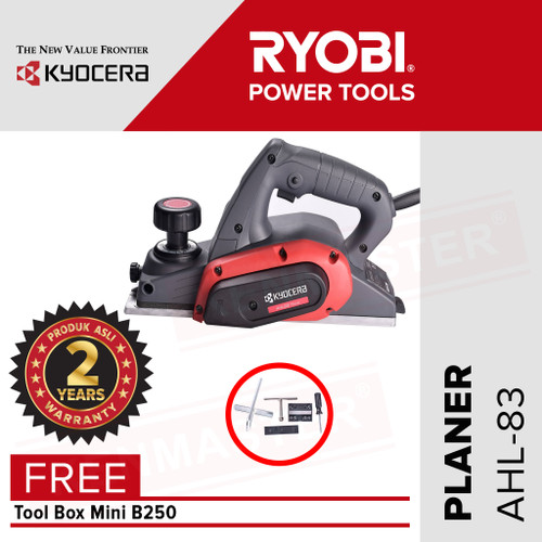 [EZM.2500457] Kyocera Planer AHL83 / Mesin Serut Kayu Listrik FREE ToolBox+FaceShiel