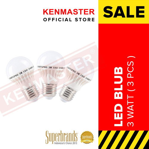 [EZM.2500649] Lightpsro Lampu LED Bohlam 3W (3Pcs)