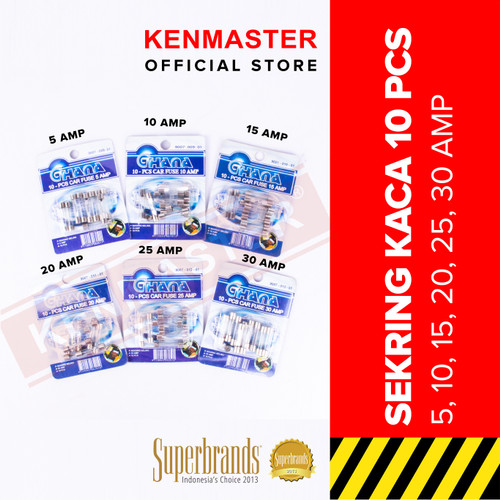 [EZM.2500667] Sekring Colok KACA / BELING 5-30 AMP Isi 10 Pcs Per Pack