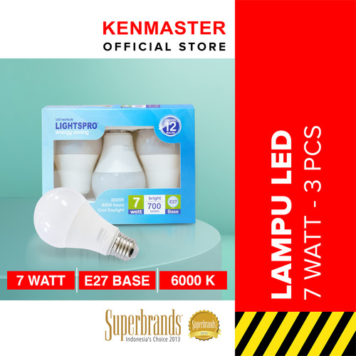 [EZM.2500684] Lightspro Lampu LED Bundle Package - 7 Watt - 3 Buah