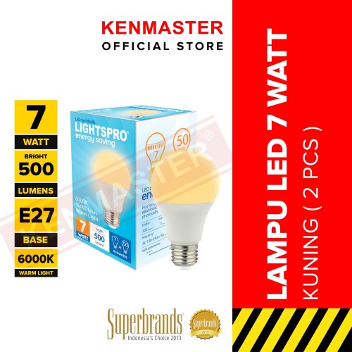 [EZM.2500687] Lightspro Lampu LED 7Watt Kuning - 2 Pcs