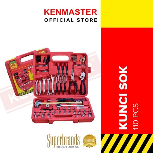 [EZM.2500754] Kenmaster Kunci Sok 110 Pcs - Red Box-Socket