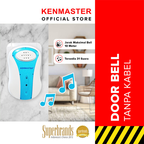 [EZM.2500782] Kenmaster Door Bell Detail Kanan KM-008 - Bel Pintu Rumah / Wireless