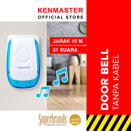 [EZM.2500783] Kenmaster Door Bell Detail Kanan KM-007 - Bel Pintu Wireless