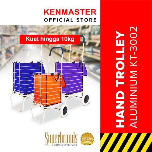 [EZM.2500788] Hand Trolley Cart Alumunium Plus Bag Kt-3002 Orange - Tolli Serbaguna