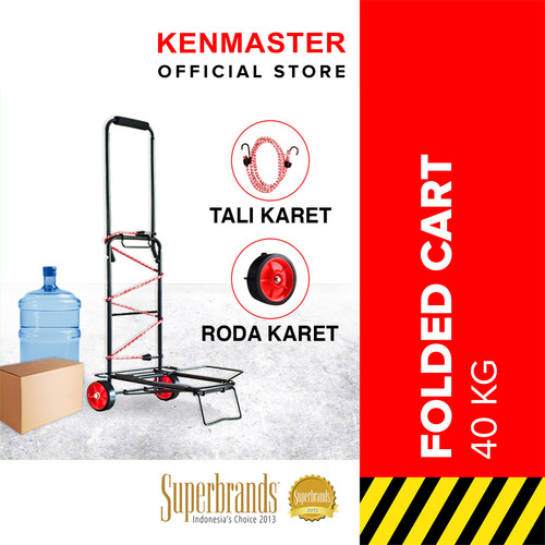 [EZM.2500898] Kenmaster Hand Trolley Cart KT-261 (Black) - Troli Multifungsi