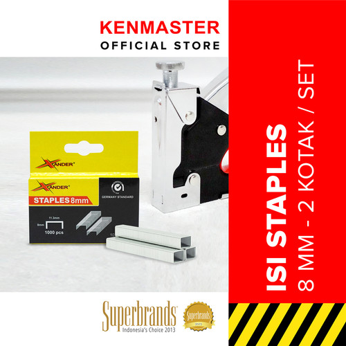 [EZM.2500903] Xander Isi Staples 8MM - 2 Kotak (XD-1841) Untuk Ukuran 4-14 MM