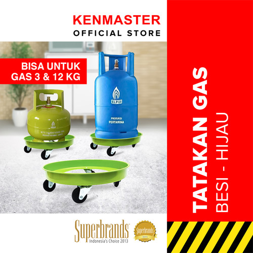 [EZM.2500993] Kenmaster Tatakan Tabung Besi Gas Hijau