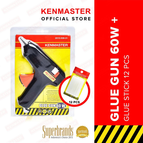 [EZM.2501054] Kenmaster Glue Gun Lem tembak 60 W + 12 Pcs Lem Stick Besar
