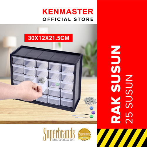 [EZM.2501103] Kenmaster Rak Susun Drawer 25 Kompartemen
