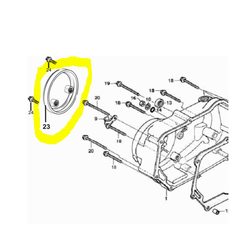 [EZM.1150094] Tutup Mesin Kanan Viar Roda Tiga Karya BIT 100cc/Protector CompR Cover