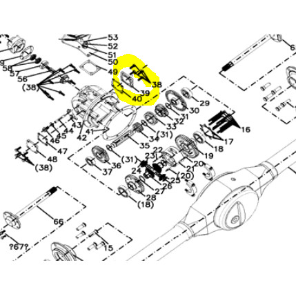 [EZM.1150095] Cover Gardan Samping Kanan Viar Karya 300 cc Side Cover R Differential