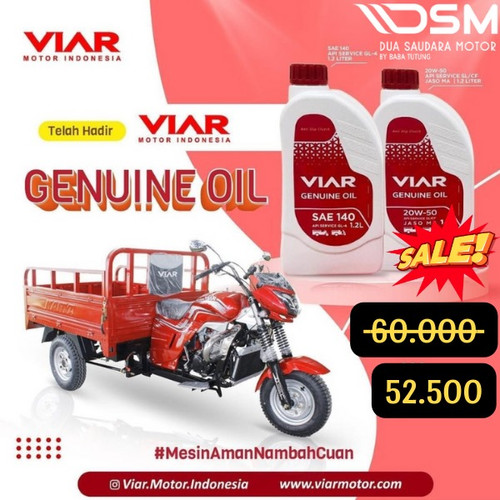 [EZM.1150126] Oli Mesin Motor Viar Roda Tiga Karya Sae 20W-50 API SL/CF (1.2 L)