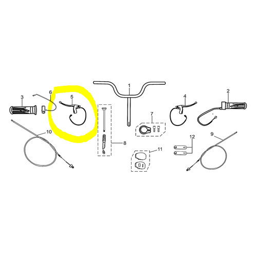 [EZM.1150841] Rem Tangan Kiri Belakang Sepeda Listrik Viar UNO / Rr Brake Lever UNO
