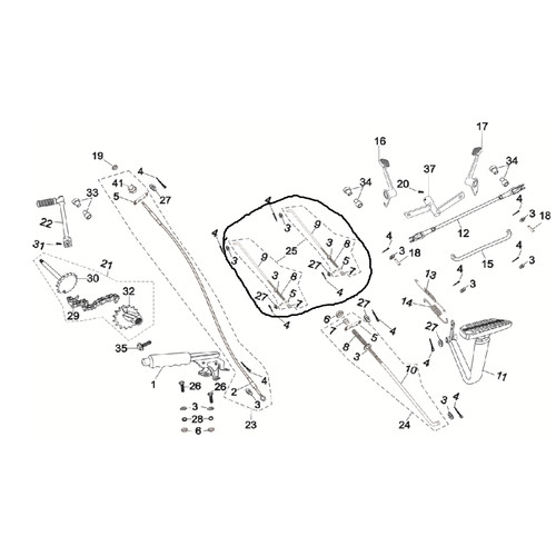 [EZM.1150842] Kawat Rem Belakang Pendek Viar Roda 3 Karya Bit Th 2015 Bar Short Assy
