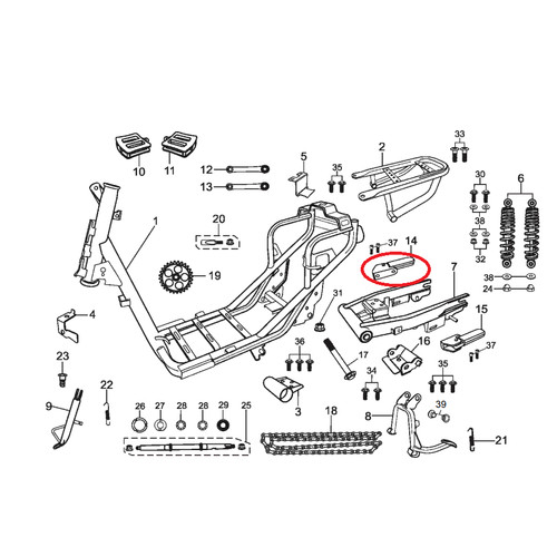 [EZM.1150146] Injekan Kaki Kanan Sepeda Listrik Viar E-Bike C2 Caraka / Step Bar R