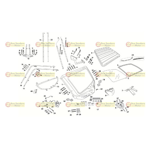 [EZM.1150176] Kanopi Motor Roda 3 Viar Karya Bit 100 cc Matic / Canopy Karya Bit