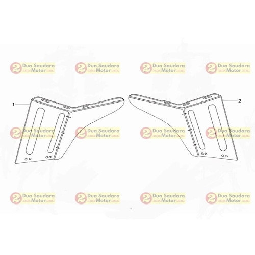 [EZM.1150201] Spakbor Belakang Set Viar Roda 3 Karya Bit 100 cc Matic / Rear Fender
