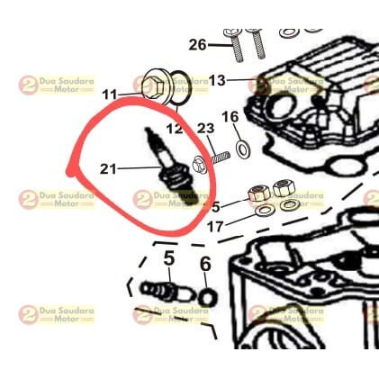 [EZM.1150202] Busi Motor Roda Tiga Viar Karya 150 & 200 cc / Spark Plug Karya D8TC